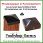 Preview: Pfostenkappe schwarz Pyramide für Pfosten 9x9 cm